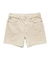 Acne Studios Paint-splatter Denim Shorts In Neutral
