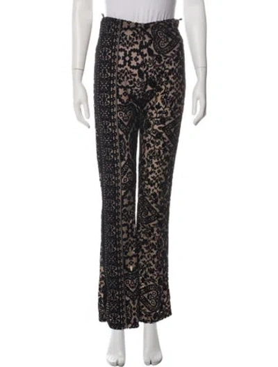 Pre-owned Acne Studios Paisley Print Flared Pants In Neutrals