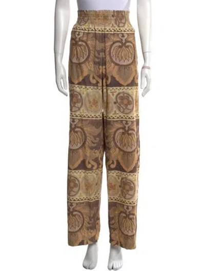 Pre-owned Acne Studios Paisley Print Wide Leg Pants In Multi