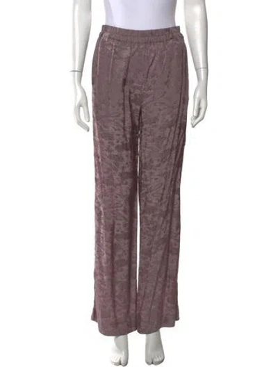 Pre-owned Acne Studios Paisley Print Wide Leg Pants In Purple