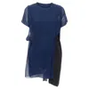 Acne Studios Paloma Bicolor Drape Dress In Black