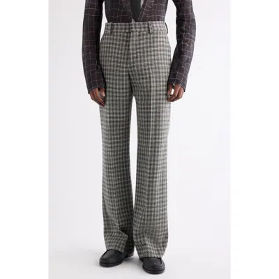 Acne Studios Palvin Check Wool Mouline Trousers In Multi