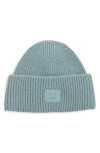 Acne Studios Pana Face Wool & Yak Hair Beanie In Green