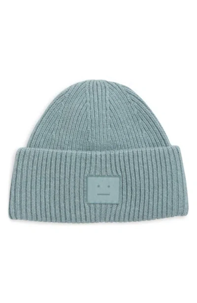 Acne Studios Pana Face Wool & Yak Hair Beanie In Blue