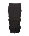 Acne Studios Paneled Midi Skirt In Brown Polyester In Brown