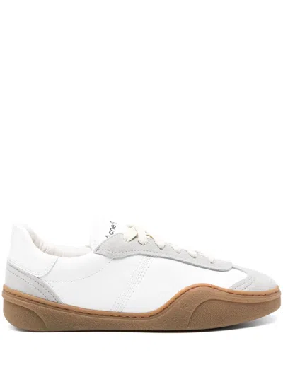 Acne Studios Nappa And Suede Leather Sneakers In In White