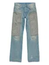 Acne Studios Panelled Distressed Jeans In Blue