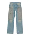 Acne Studios Panelled Distressed Jeans In Blue