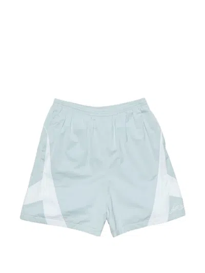 Acne Studios Panelled Organic Cotton Shorts In Blue