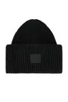 Acne Studios Pansy Face Beanie In Black