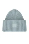 Acne Studios Ribbed Knit Pansy Beanie In Blue In Blue