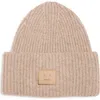 Acne Studios Pansy Face Patch Wool & Yak Hair Blend Beanie