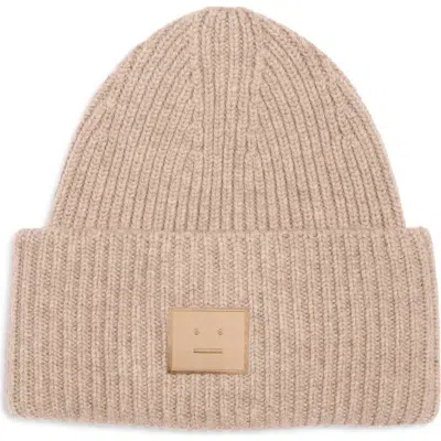 Acne Studios Pansy Face Patch Wool & Yak Hair Blend Beanie