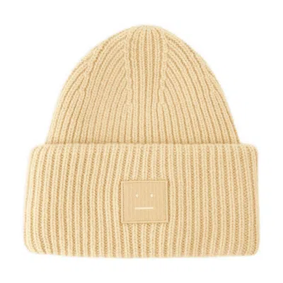 Acne Studios Pansy N Face Beanie In Beige