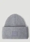 Acne Studios Pansy N Face Beanie Hat In Gray