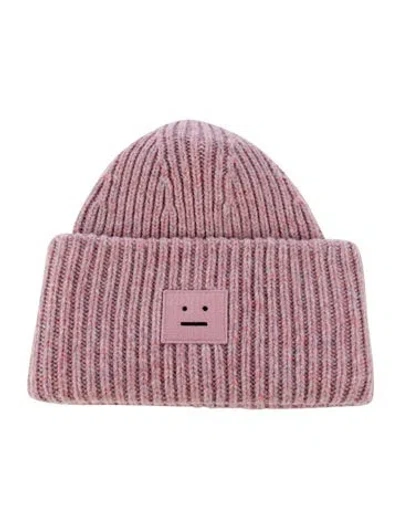 Pre-owned Acne Studios Pansy Rib Knit Beanie In Pink