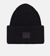 Acne Studios Wool Beanie In Black