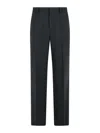Acne Studios Black Wool Blend Pants In Black