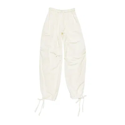 Acne Studios Relaxed Drawstring Trousers In Warm White