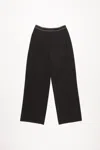 Acne Studios Tailored Wool Blend Trousers In Black