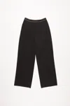 Acne Studios Tailored Wool Blend Trousers In Black