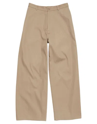 Acne Studios Loose-fit Wide Leg Trousers With Button Closure In Neutral