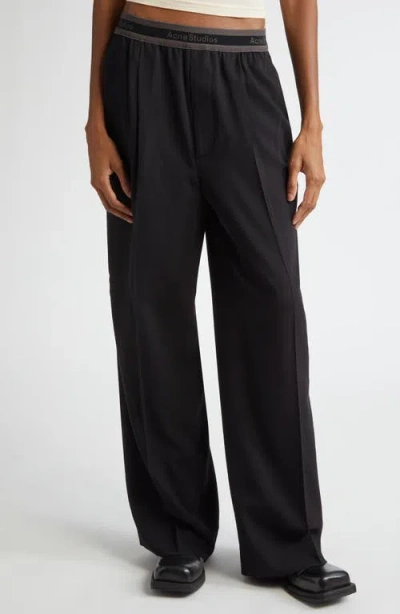 Acne Studios Black Straight-leg Trousers