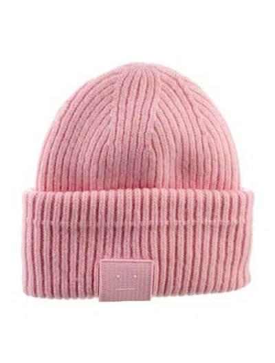 Pre-owned Acne Studios Patch Beanie In Pink