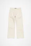 Acne Studios Patch Canvas Trousers In Oatmeal Melange