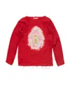 Acne Studios Patch-detail Linen-blend T-shirt In Red