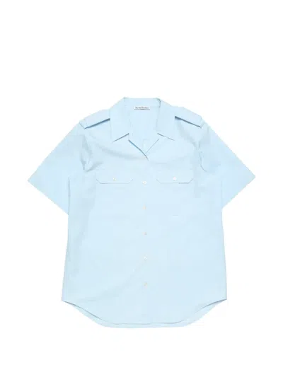 Acne Studios Patch-pocket Shirt In Blue