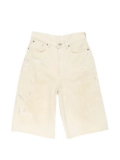 Acne Studios Patch Shorts In Neutral