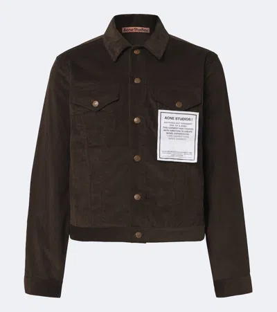 Acne Studios Patch-appliqué Cotton Corduroy Jacket In Brown