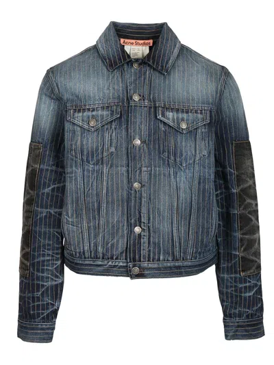 Acne Studios Patchwork Denim Jacket Jackets Blue