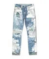 Acne Studios Patchwork Straight Jeans In Multi