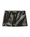 Acne Studios Patent-finish Zip-up Mini Skirt In Black