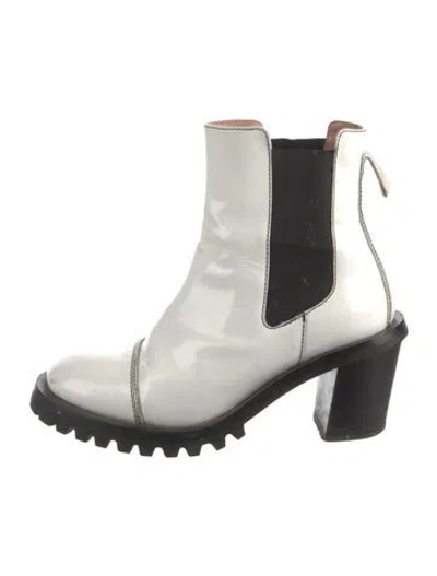 Pre-owned Acne Studios Patent Leather Chelsea Boots In Multi