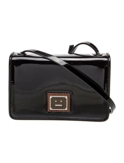 Pre-owned Acne Studios Patent Leather Crossbody Bag In Black