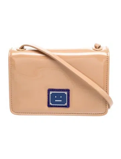 Pre-owned Acne Studios Patent Leather Crossbody Bag In Neutral