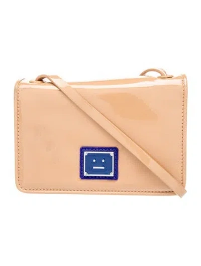 Pre-owned Acne Studios Patent Leather Crossbody Bag In Neutral