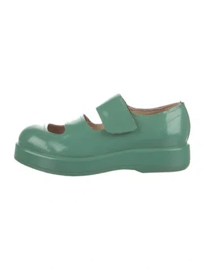 Pre-owned Acne Studios Patent Leather Loafers In Green