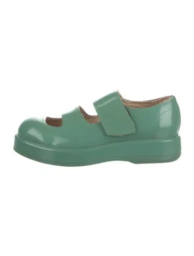 Pre-owned Acne Studios Patent Leather Loafers In Green