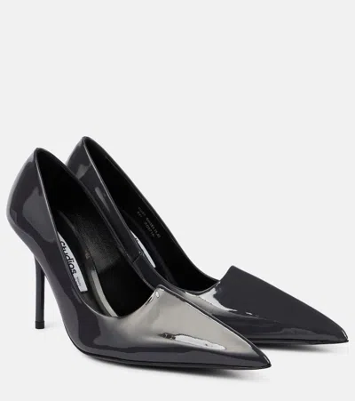 Acne Studios Patent Leather Pumps In Grey