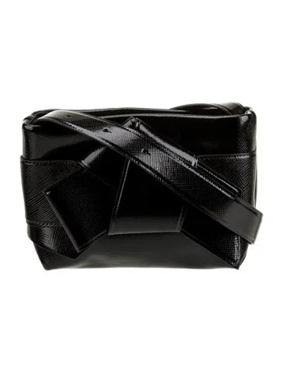 Pre-owned Acne Studios Patent Leather Shoulder Bag In Black
