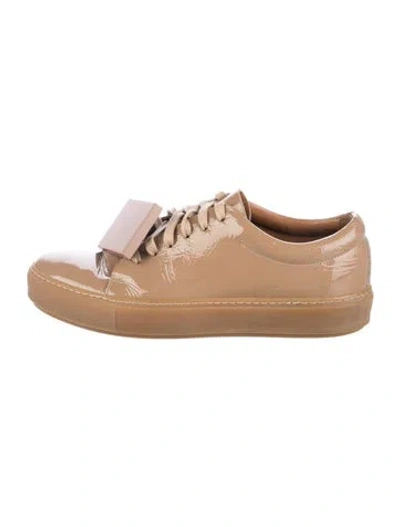 Pre-owned Acne Studios Patent Leather Sneakers In Brown