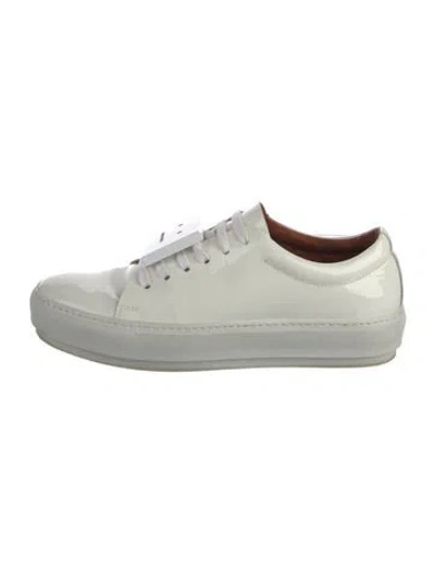 Pre-owned Acne Studios Patent Leather Sneakers In Neutral