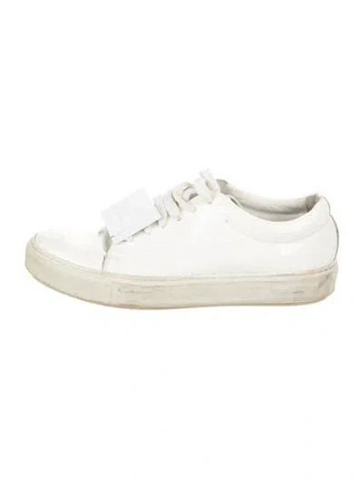 Pre-owned Acne Studios Patent Leather Sneakers In White