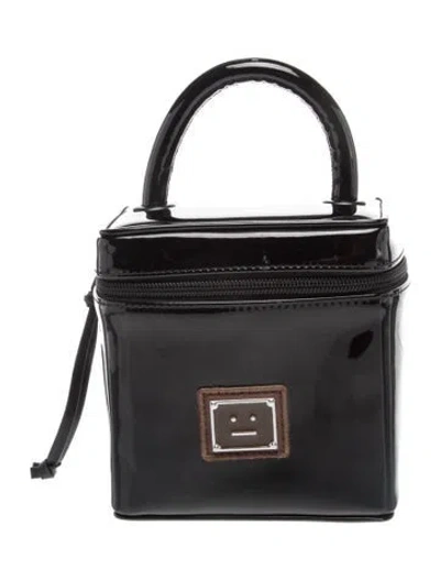 Pre-owned Acne Studios Patent Leather Top Handle Bag In Black