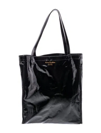 Pre-owned Acne Studios Patent Leather Tote In Black