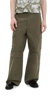 Acne Studios Khaki Straight-leg Cargo Pants In Green